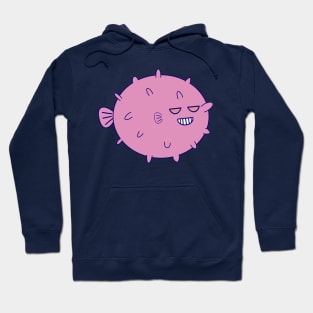 Kawaii Cute Grinning Pufferfish, Pufferfish Lover Hoodie